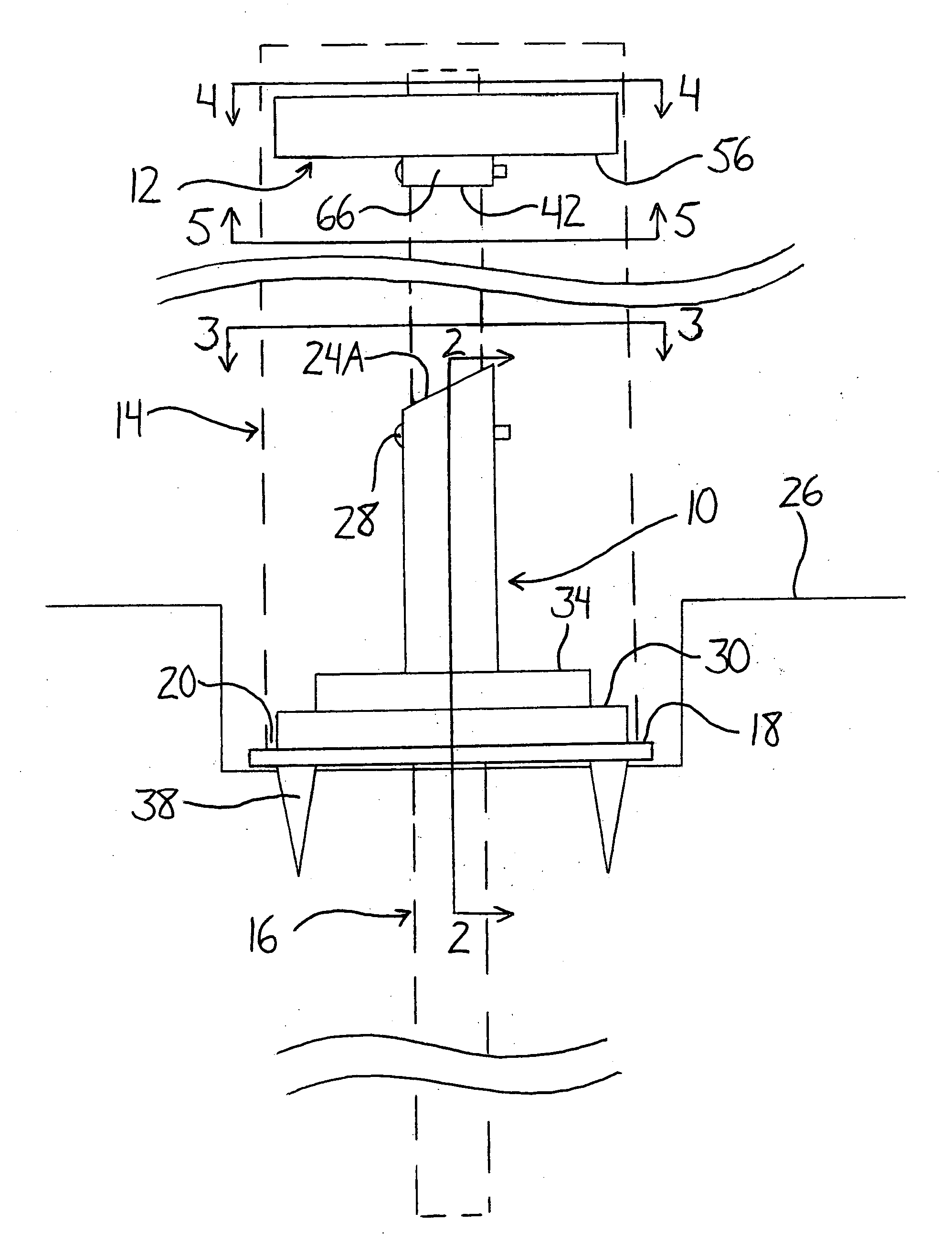 System for mounting a hollow post about a pipe