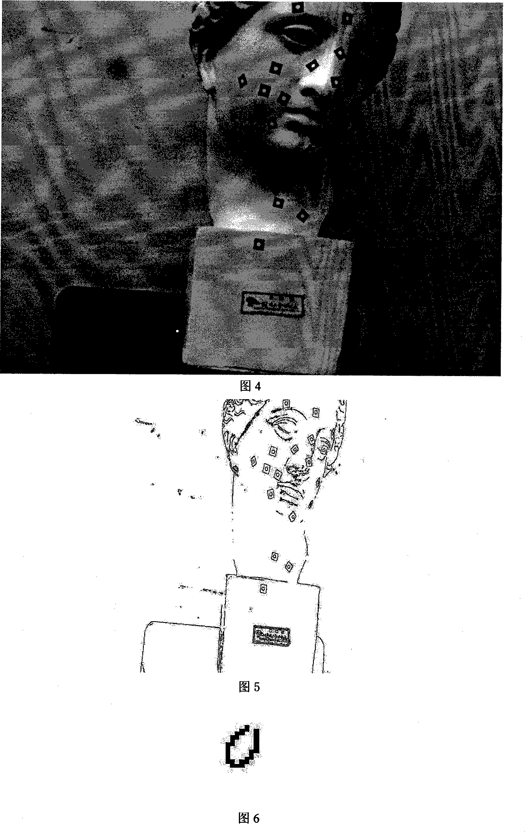 Three-dimensional scanning system circular index point detection method