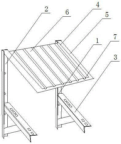 Air-conditioner outdoor unit support provided with rainproof board