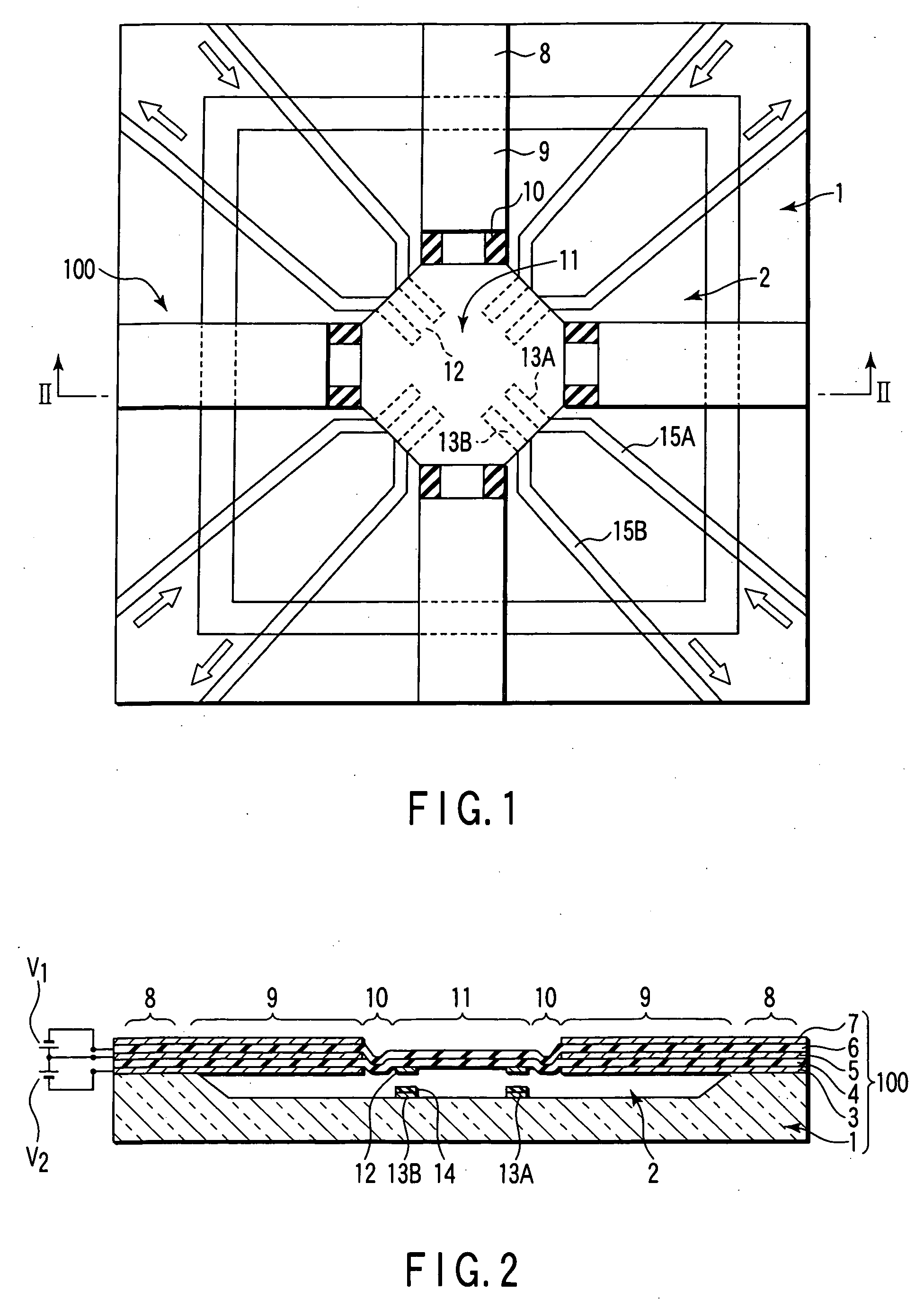 Piezoelectric MEMS element and tunable filter equipped with the piezoelectric MEMS element