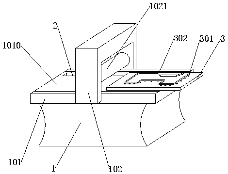 An indentation machine for preventing cardboard from sticking