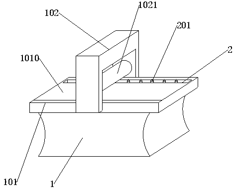 An indentation machine for preventing cardboard from sticking