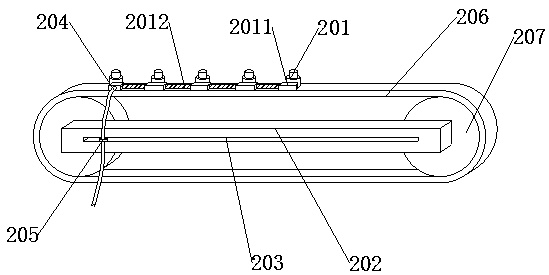 An indentation machine for preventing cardboard from sticking