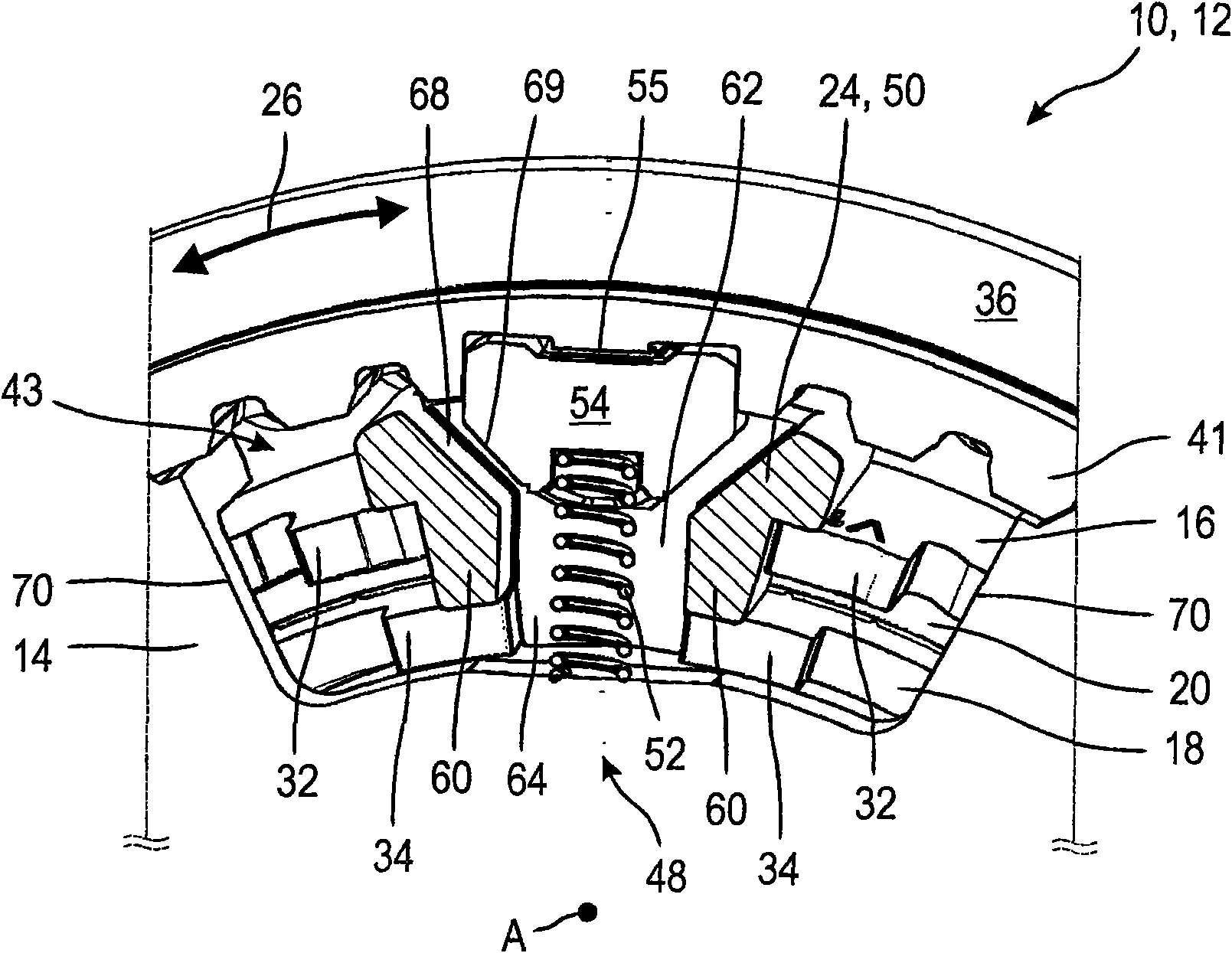 Multiple synchronization module for gearbox and gearbox