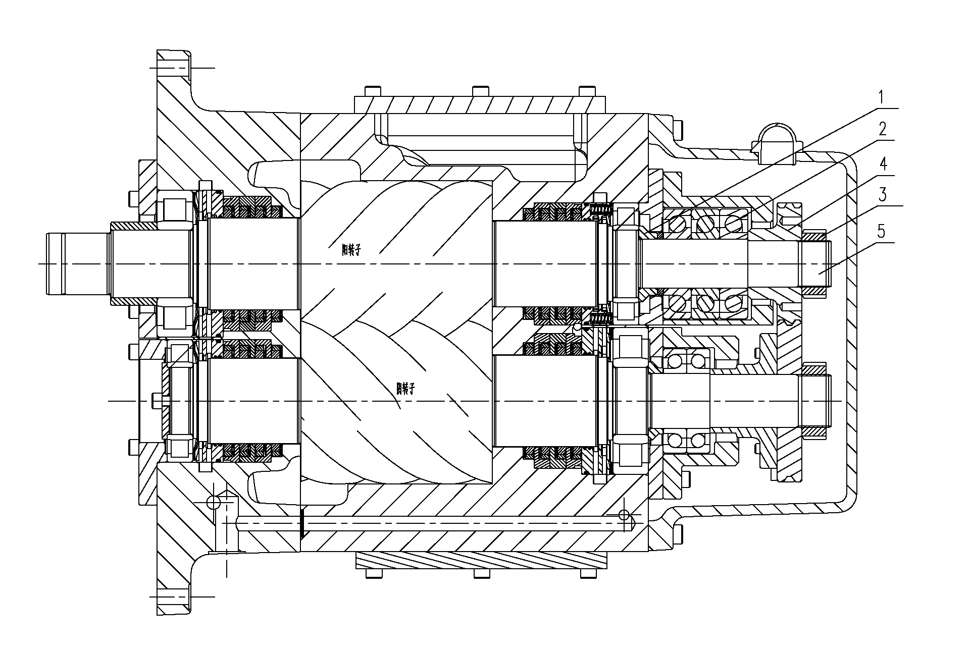 Method for improving reliability of main engine of oil-free screw compressor, and axial bearing locking structure