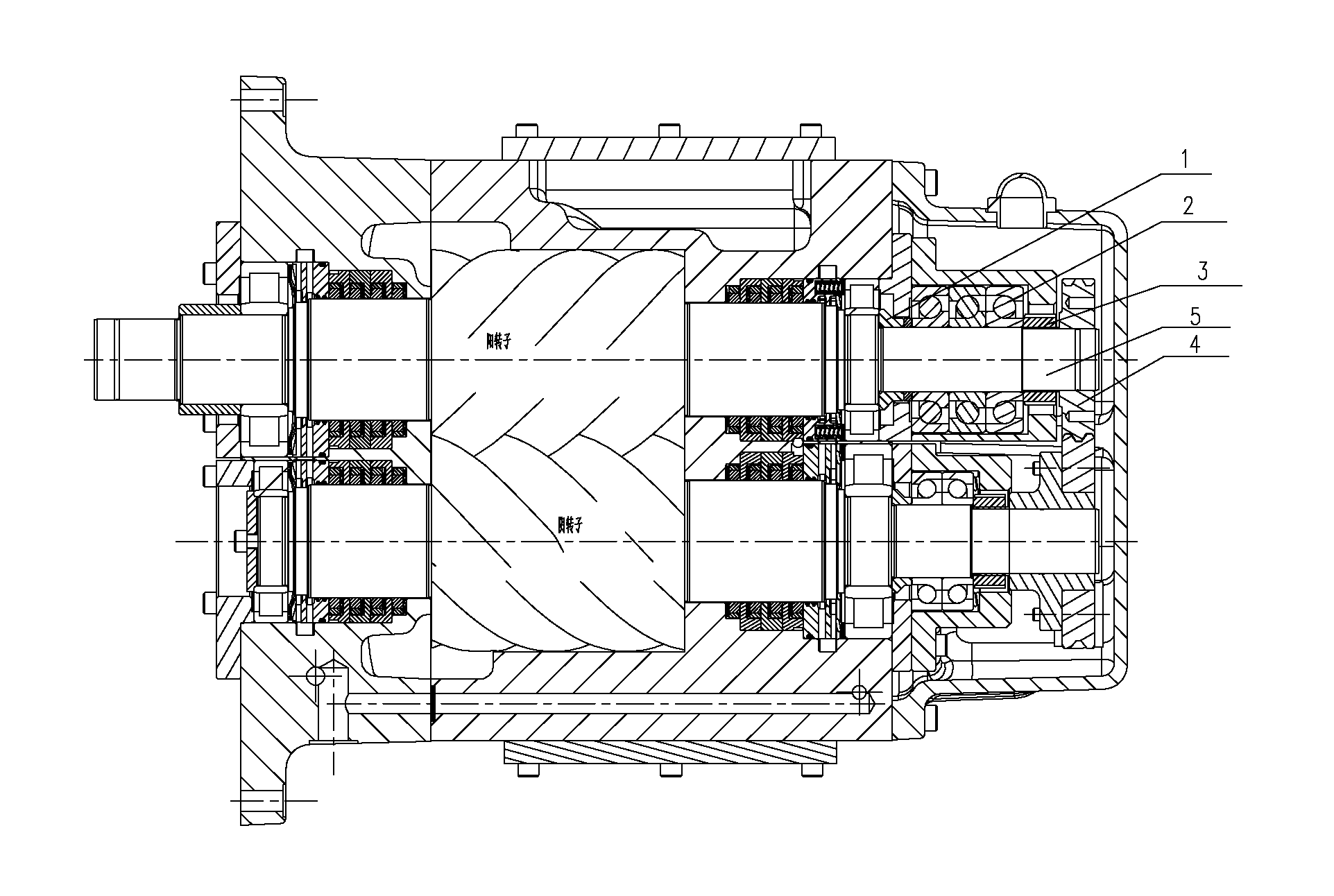 Method for improving reliability of main engine of oil-free screw compressor, and axial bearing locking structure