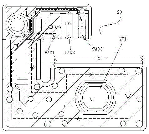 An fpc board with integrated antenna and switch key and mobile terminal