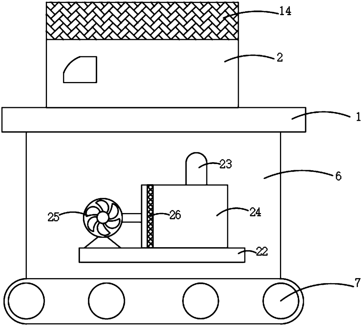 Shrub trimmer for urban road