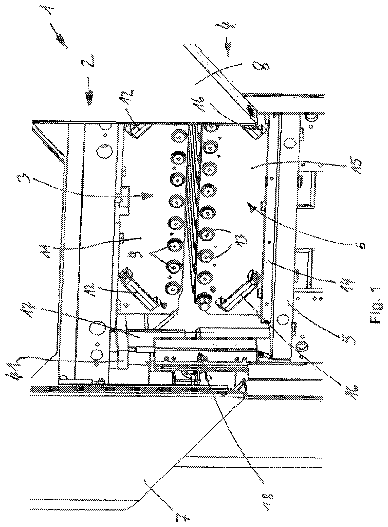 Roller leveler with upper and lower leveling rollers and method for the simple and rapid inspection, maintenance, and servicing of the upper leveling rollers of a roller leveler