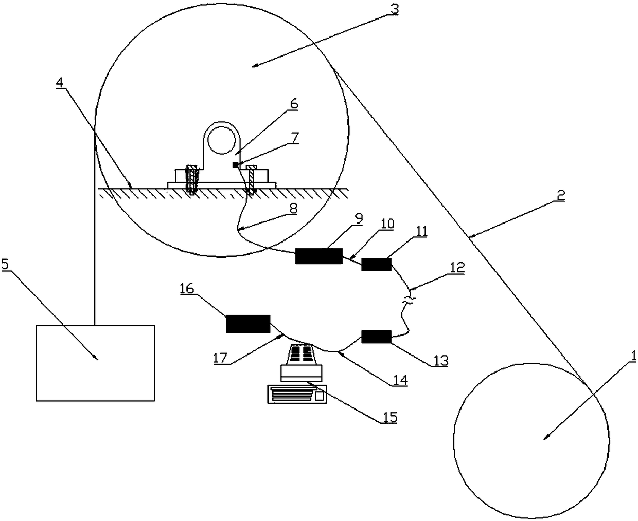 Method for load monitoring of steel wire rope of mine vertical shaft hoisting system