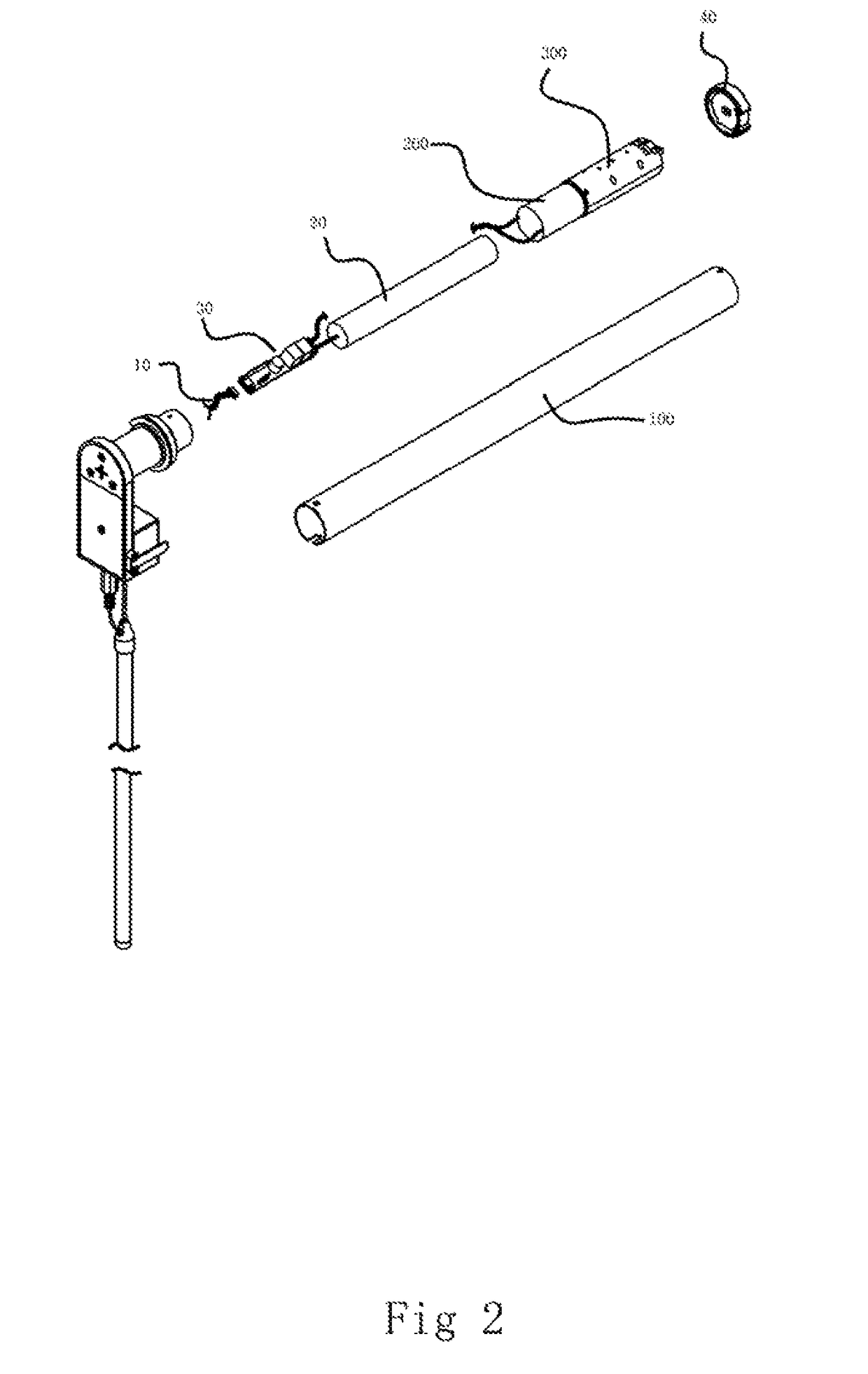 Reel pipe motor and a rolling curtain positioning control system