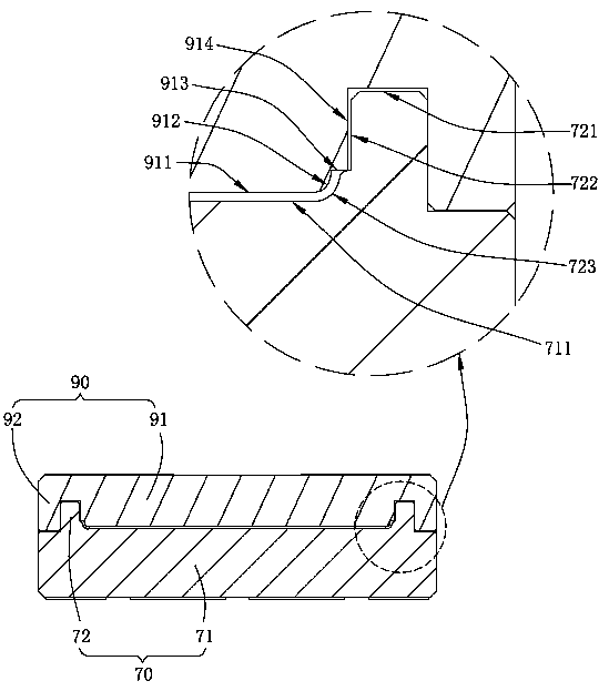 Processing mould and processing method of inverted glass plate