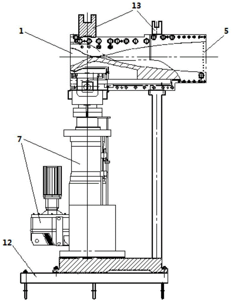 Variable Mach number motion control device for hypersonic-speed variable Mach number wind tunnel nozzle