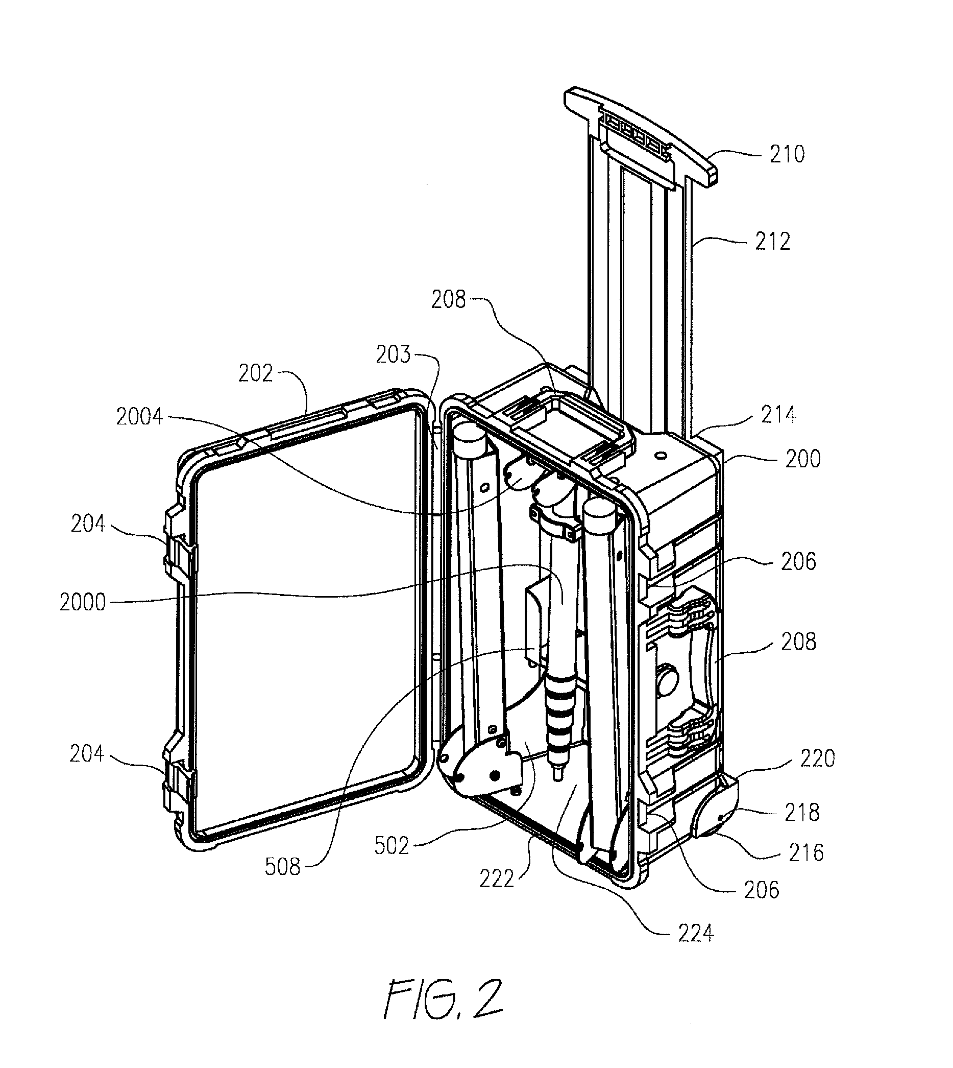 Integrated portable stand, power supply, and control panel