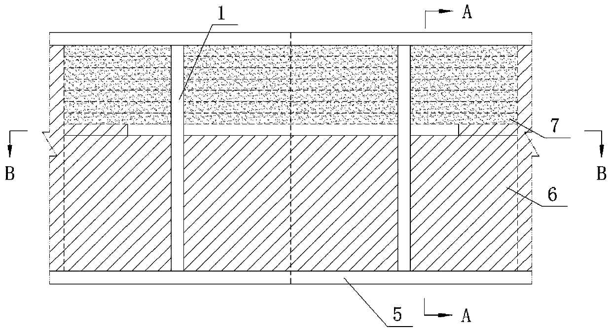 Combined downward mechanized filling mining method used for steeply inclined and extremely broken ore vein