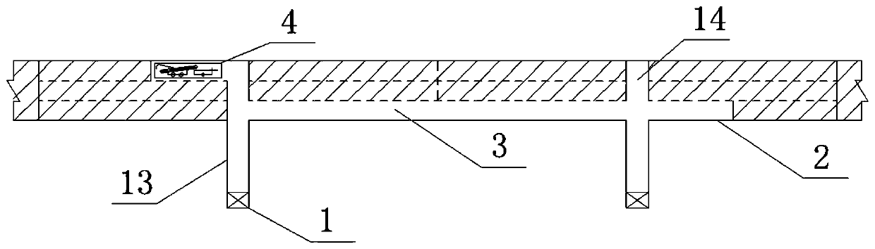 Combined downward mechanized filling mining method used for steeply inclined and extremely broken ore vein