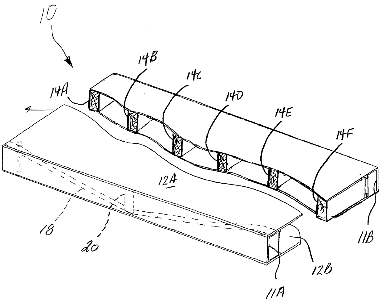 Structural member with strength-reinforcing steel strap