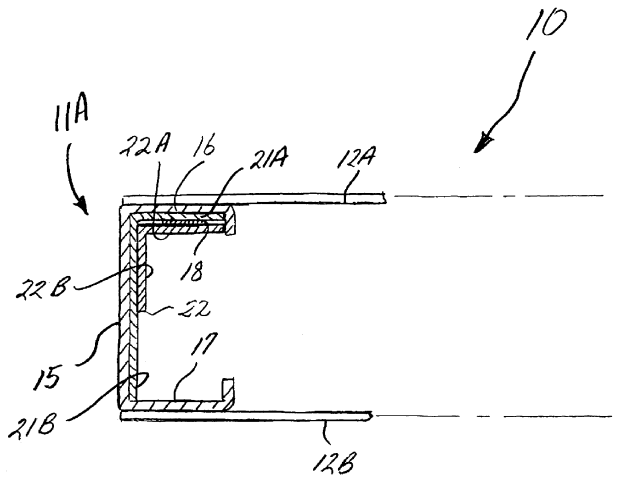 Structural member with strength-reinforcing steel strap