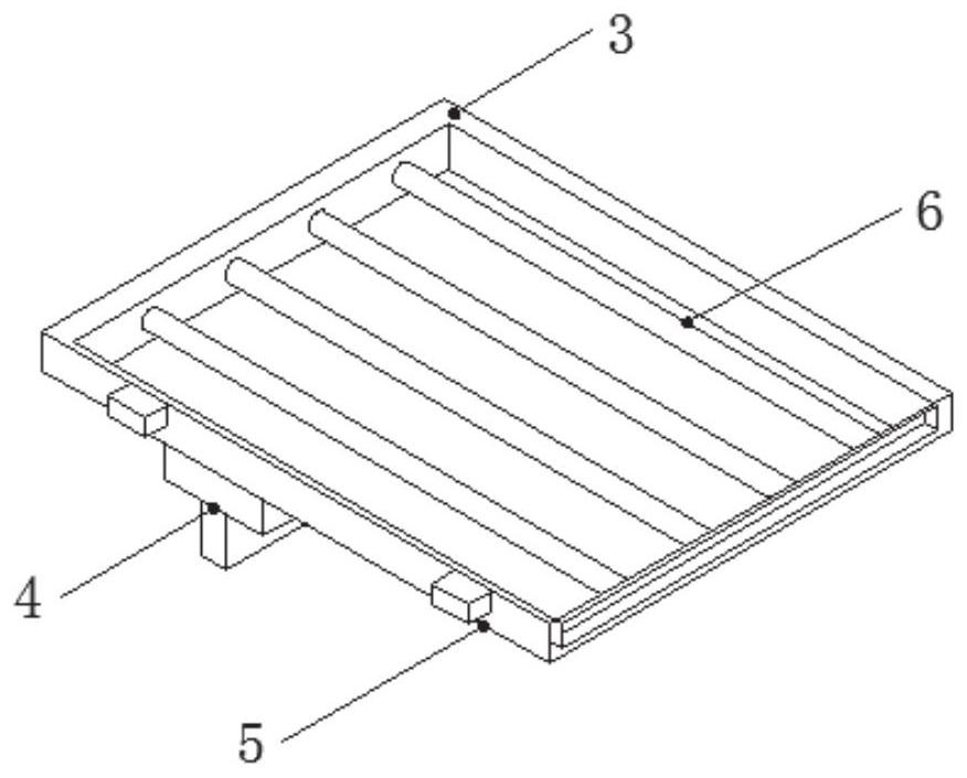 Baking tray separation device for bread production