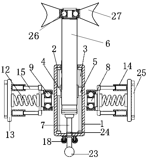 Detachable web curtain deviation preventing device