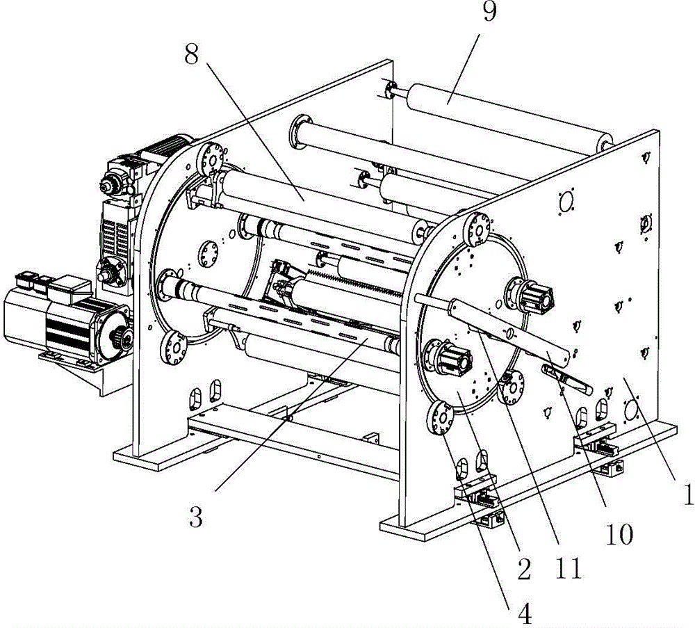 Disc type linear cutter winding and unwinding combination machine