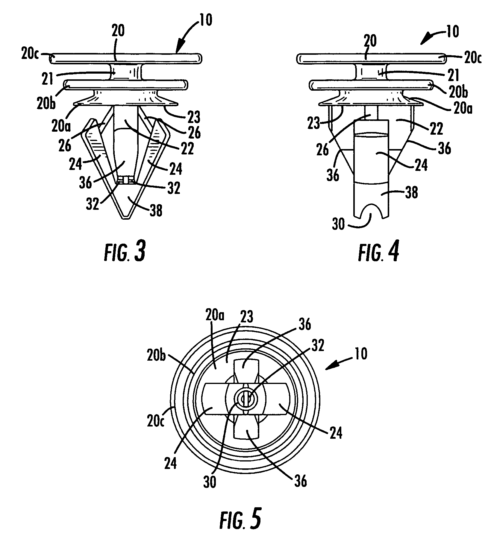 Serviceable w-base fastener