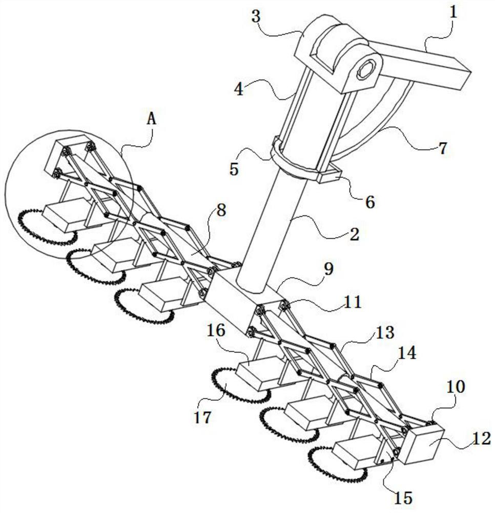 Floating root cutter assembly used on mint harvester