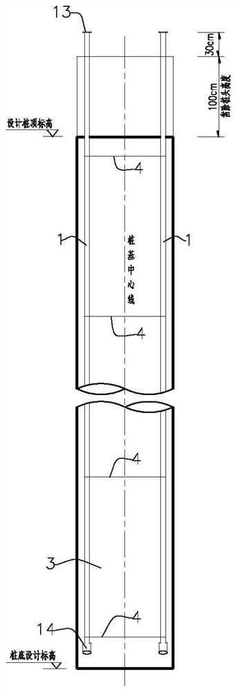 A method for constructing a continuous bearing layer of ultra-long rock-socketed piles in beaded karst areas