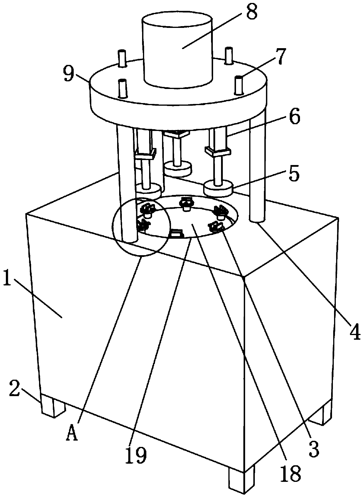 Polishing and grinding device for semi-finished product of flat metal heald dropper