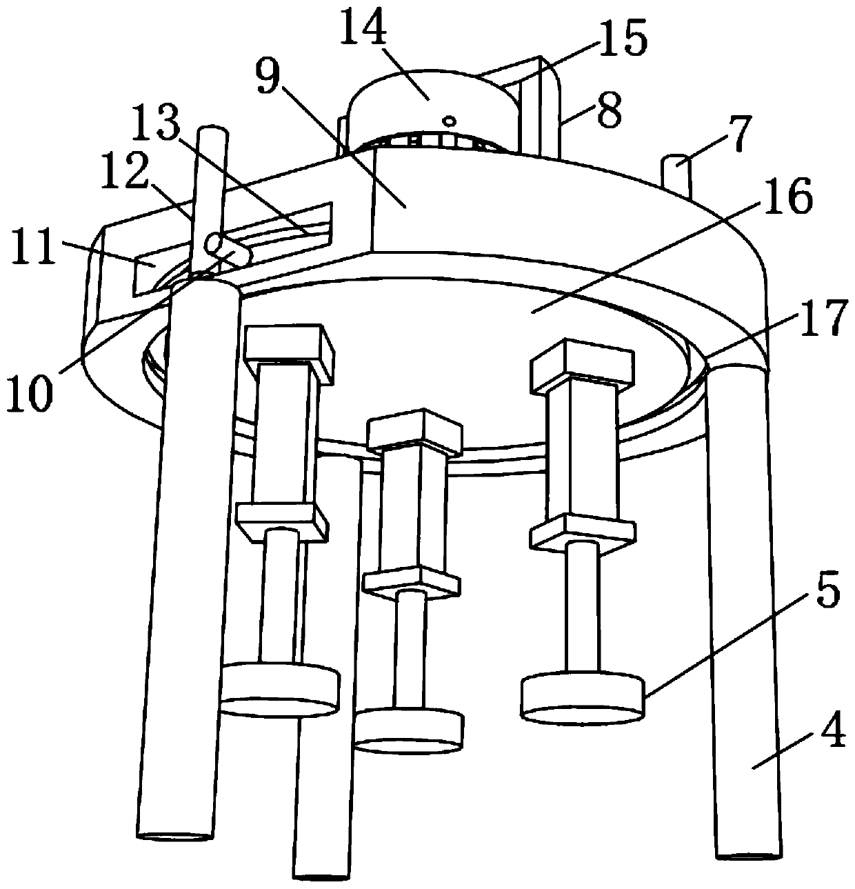 Polishing and grinding device for semi-finished product of flat metal heald dropper