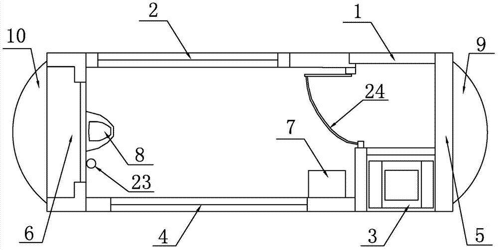 Small environment-friendly public toilet controlled by intelligent control system