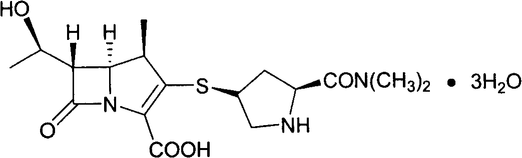 Preparation method of meropenem trihydrate crystal