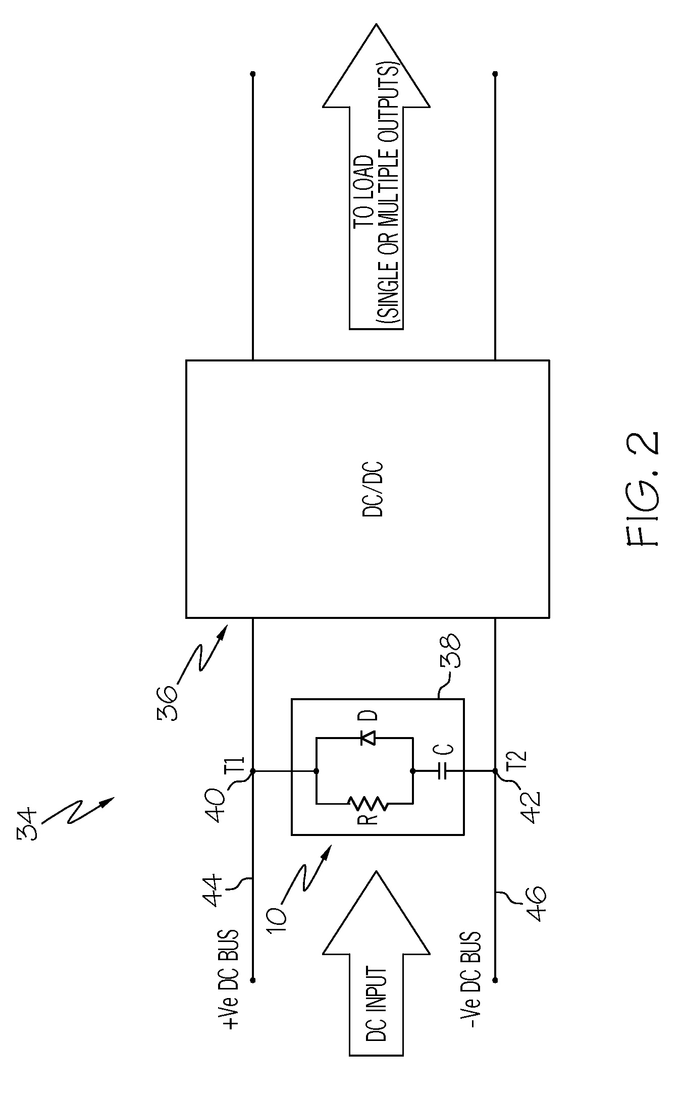 Simple and passive solution for providing power interruption capability with controlled inrush current in critical power supply