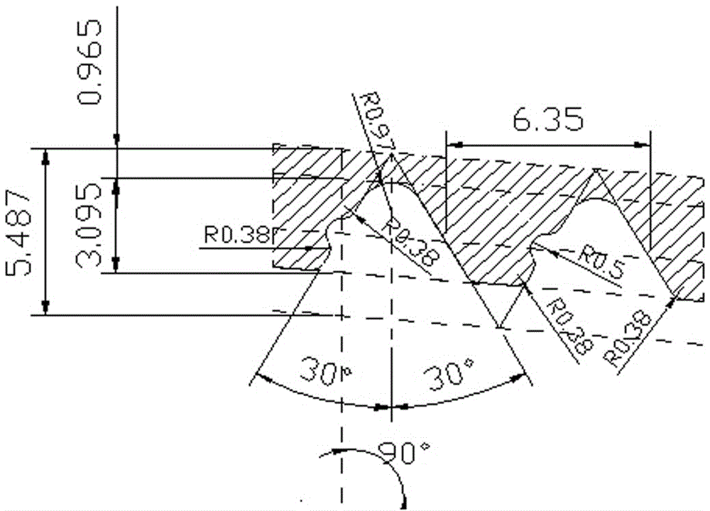 Double tooth airtight thread