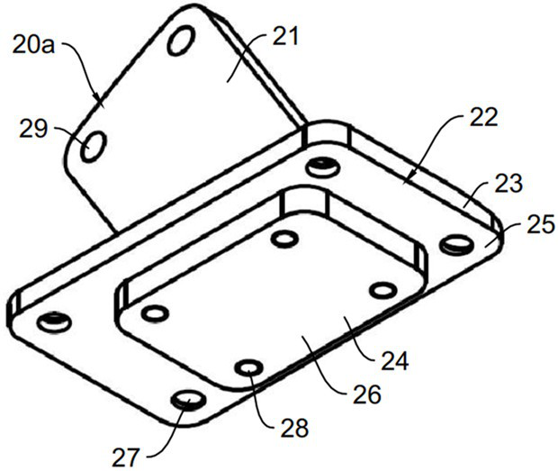 A high-speed model horizontal tail "back" deformation angle device with high horizontal tail layout