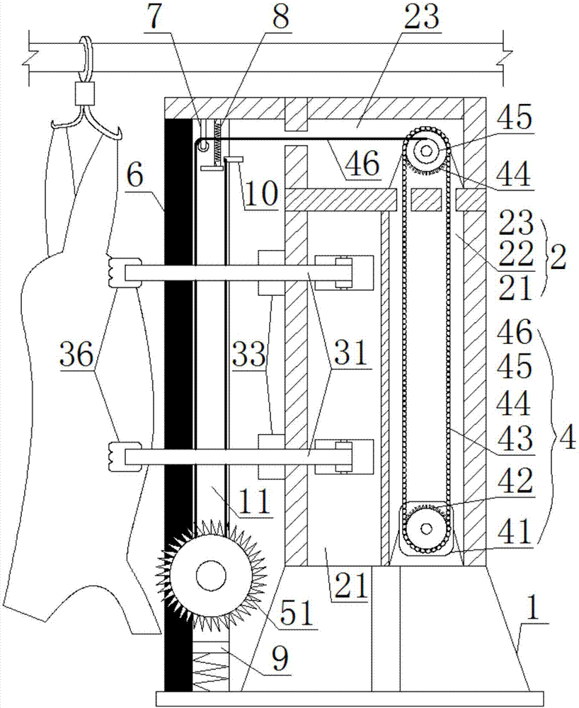 Automatic splitting machine for beef carcasses