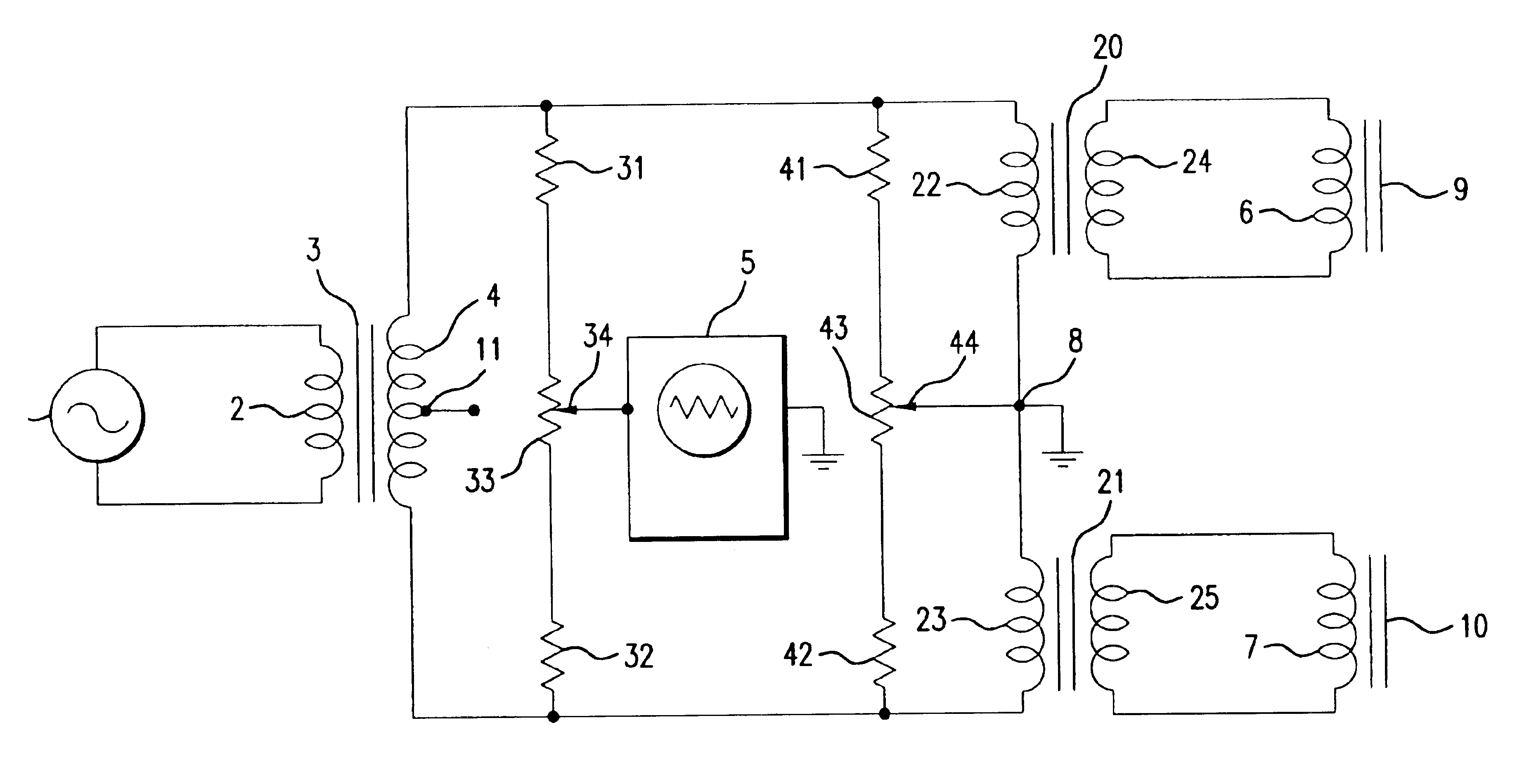 Mutual inductance bridge for detection of degradation in metallic components