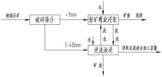 Process for producing sodium nitrate from soda niter in size-fraction leaching manner