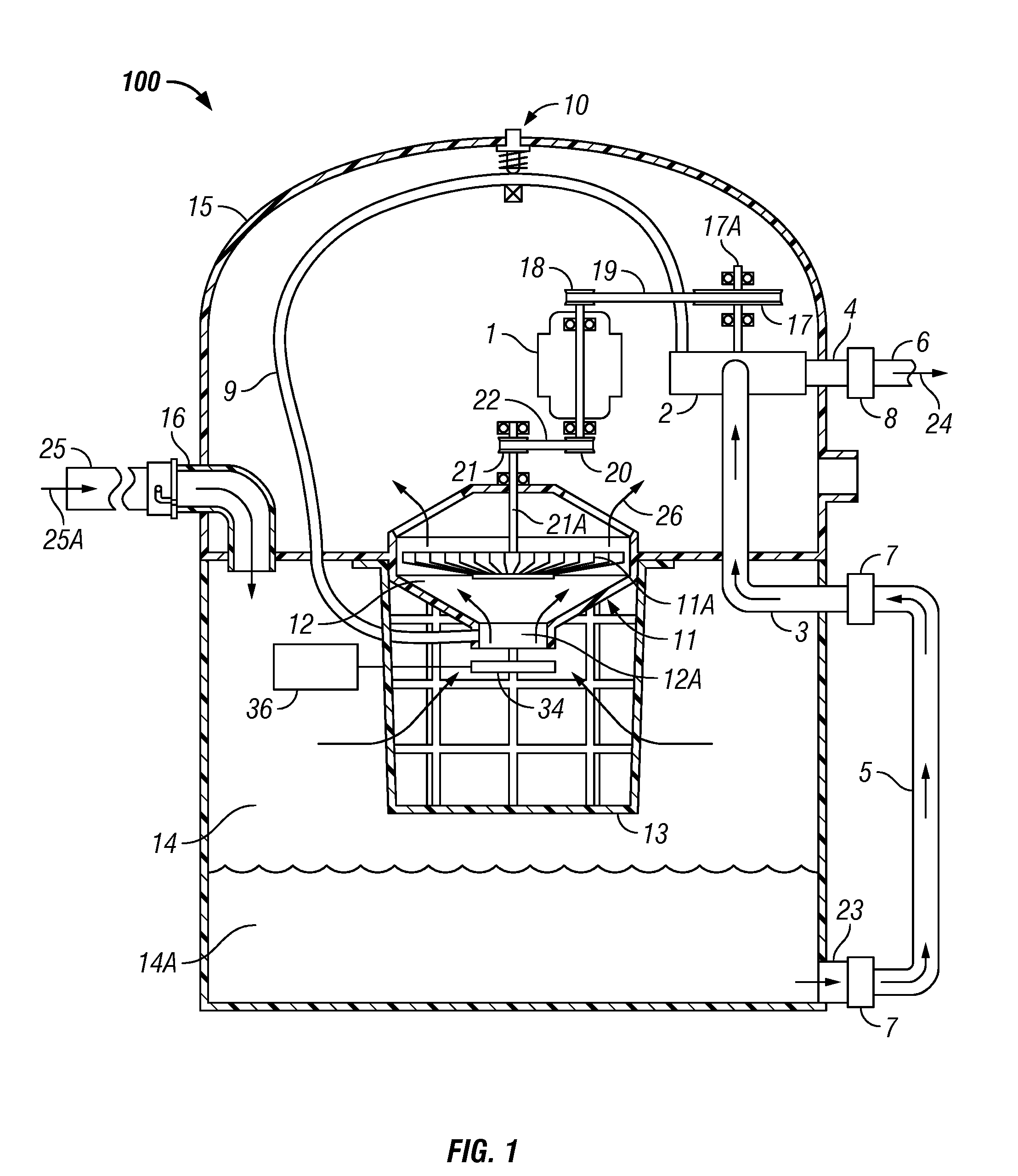 Method and apparatus of driving multiple shafts in a wet/dry vacuum and liquid pump