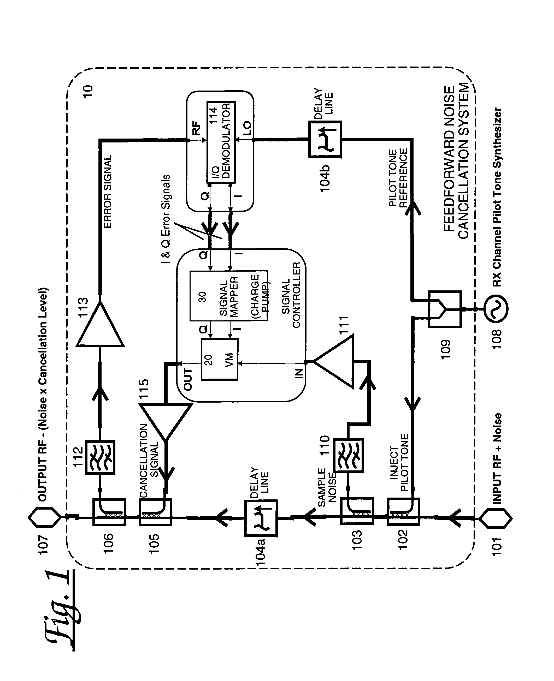 Adaptive feedforward noise cancellation circuit