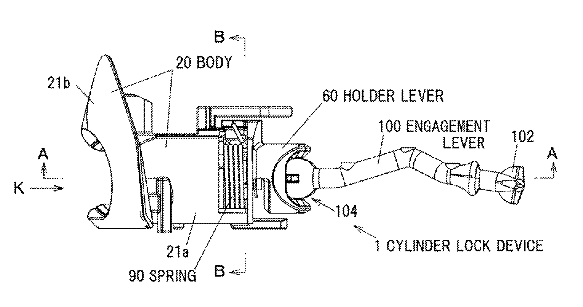 Cylinder lock device