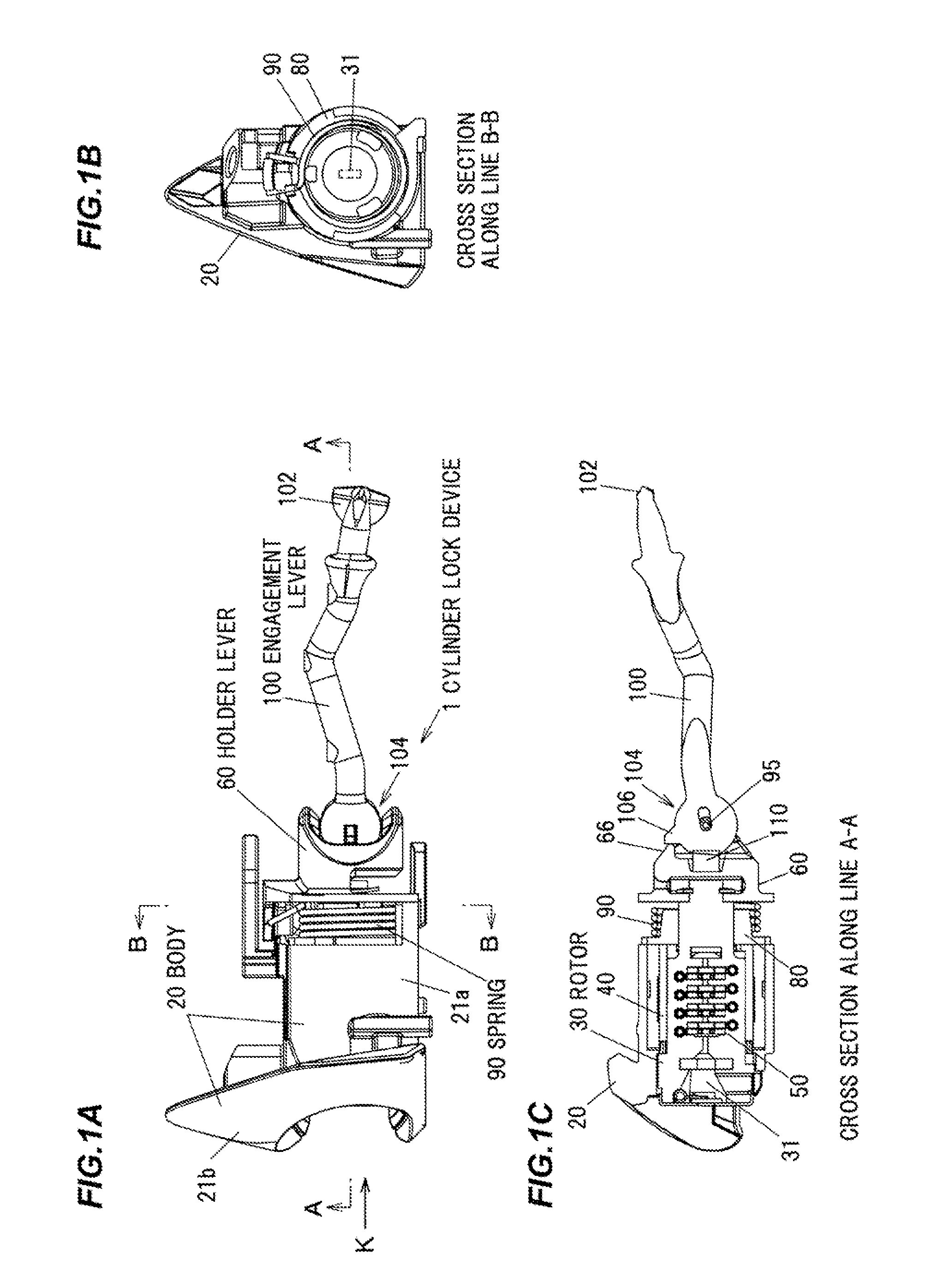 Cylinder lock device