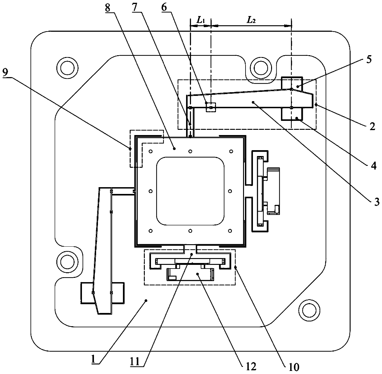 Displacement resolution refinement micro-nano operation platform based on lever drive