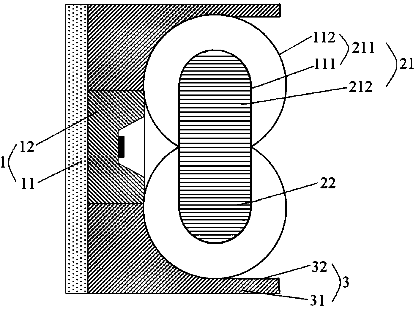 Light-emitting unit and sideward light emitting type liquid crystal display with light-emitting unit