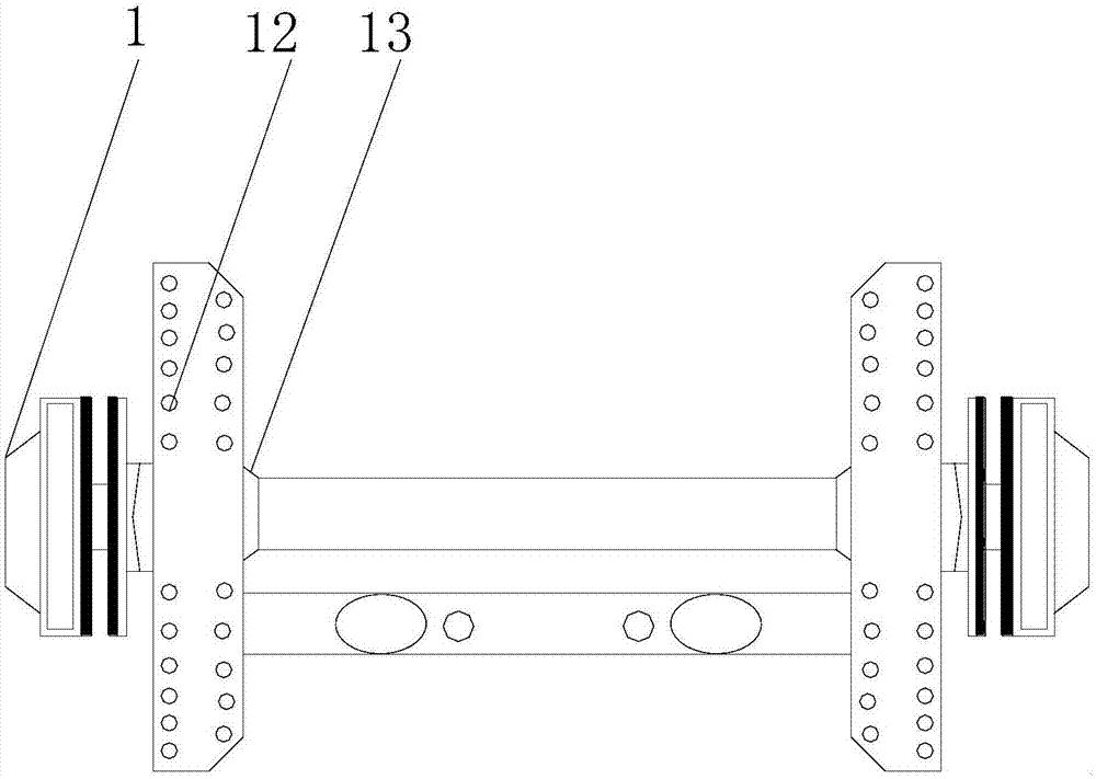 Damping device of balance suspension rack