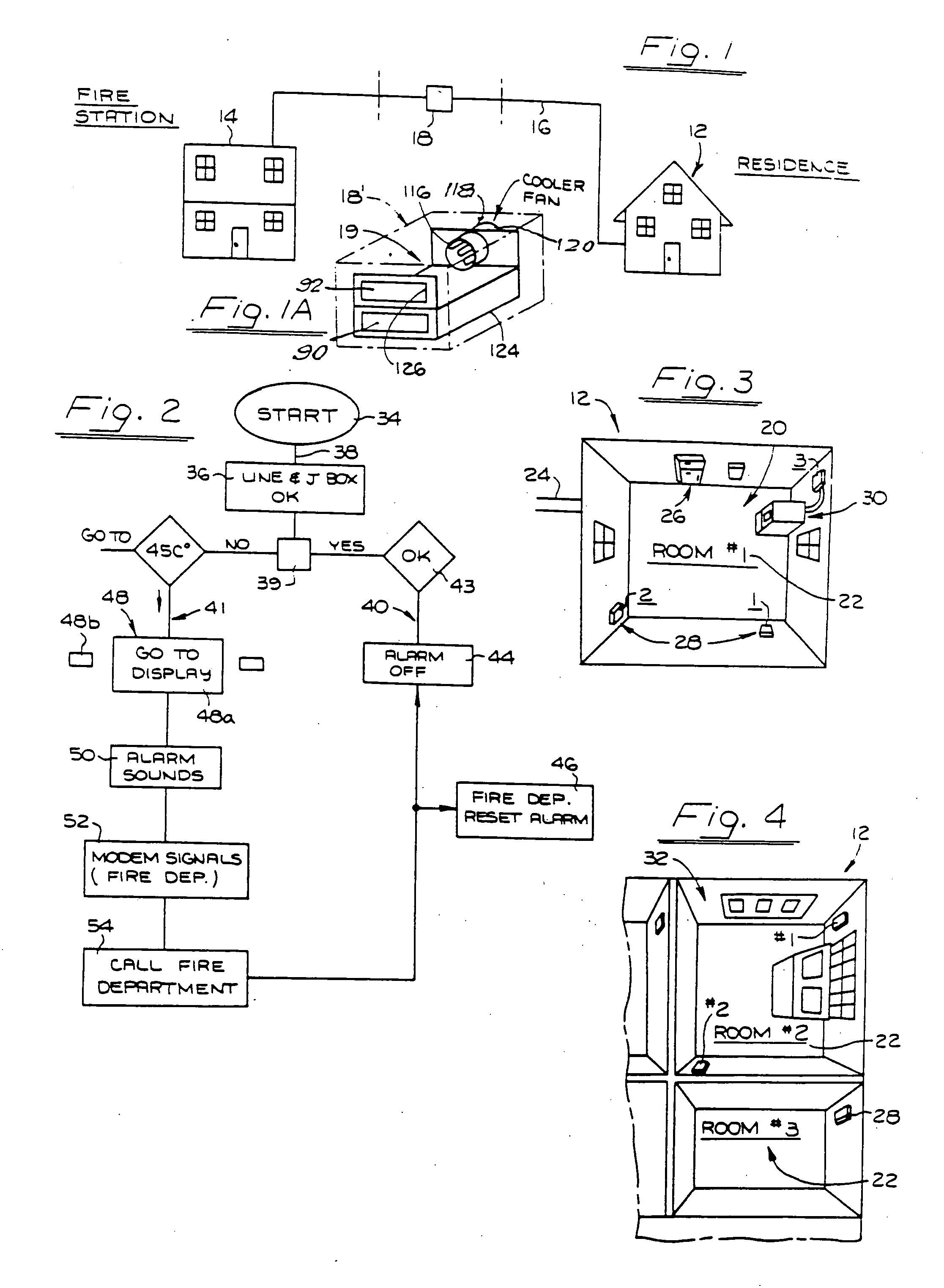 Alarm system for detecting excess temperature in electrical wiring