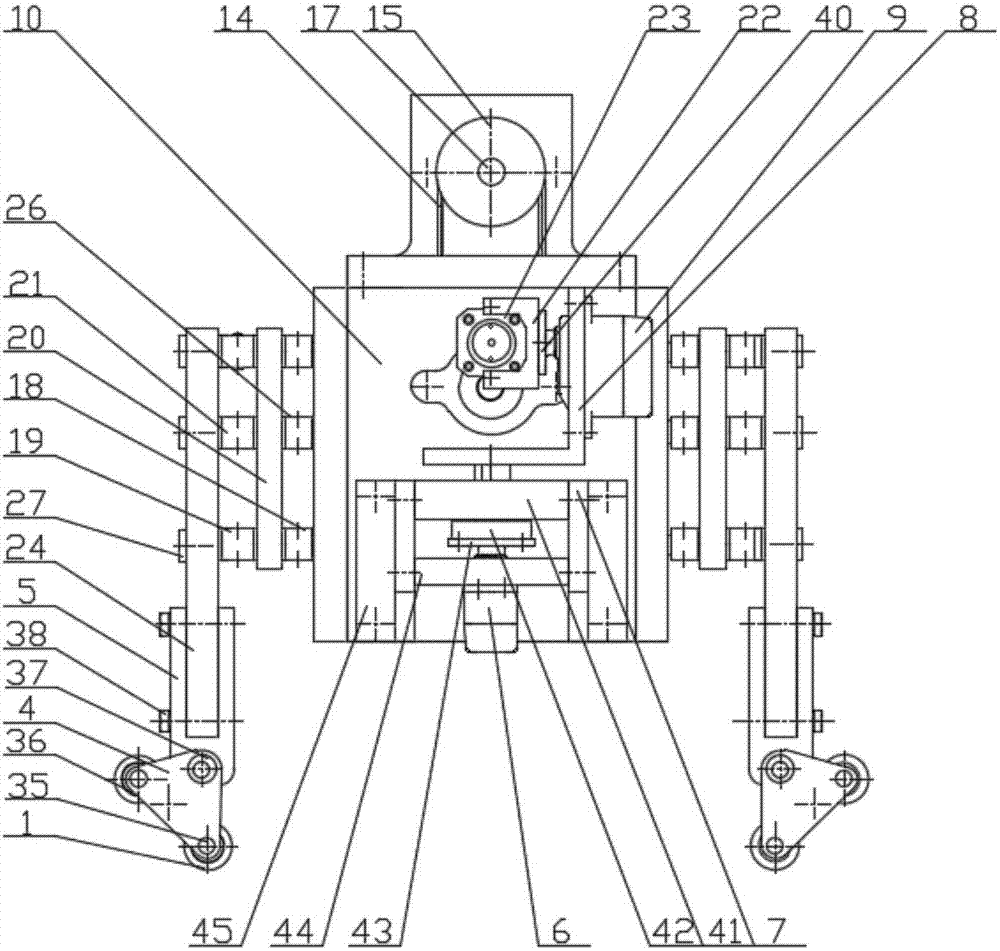 Multi-foot walking type pipeline detection robot