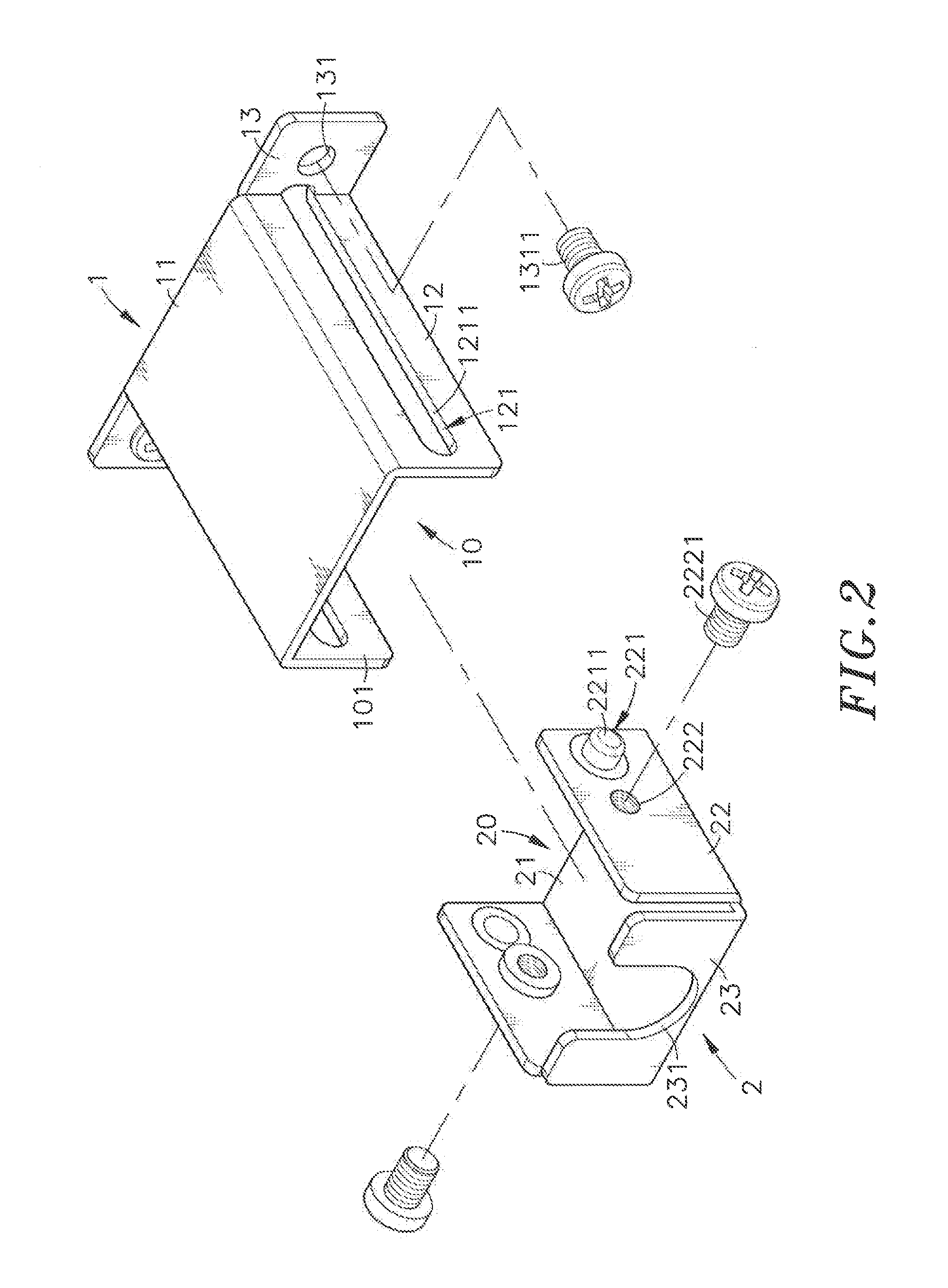 USB connector positioning structure