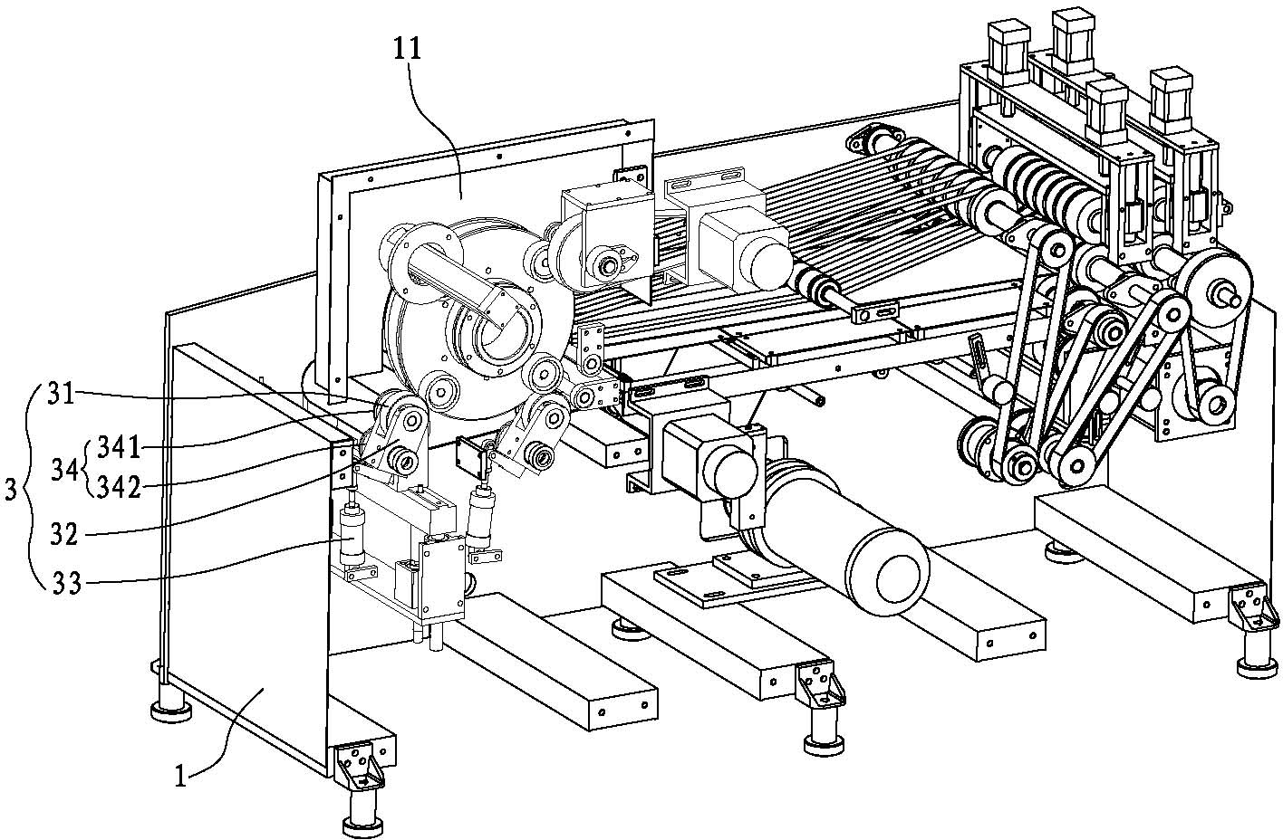 Separated roll-up device for plastic bags