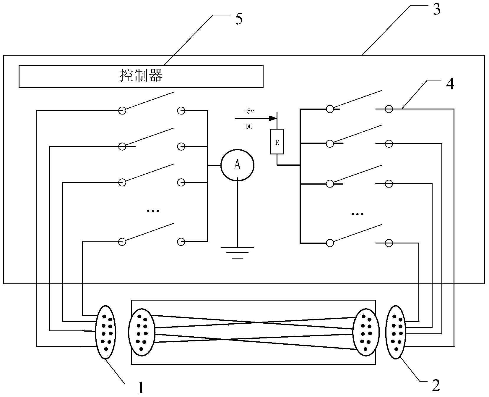 Continuity test device and continuity test method of airborne cable